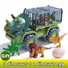 Load image into Gallery viewer, Car Toy Dinosaurs Transport Car Carrier Truck Toy Pull Back Vehicle Toy with Dinosaur Gift for Children