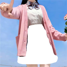 Load image into Gallery viewer, Cardigan Women Solid Oversize Loose Sweaters Student Preppy Sweet Girl Cute Knitwear New All-match Soft
