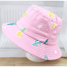 Load image into Gallery viewer, Cartoon Baby Panama Beach Sun Hat Summer Children Girl Bucket Cap Kids Fruit Print Outdoor Hats Toddler Girls Fisherman Visor