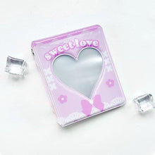 Load image into Gallery viewer, Cartoon PVC Photo Album Idol Card Storage Album 3-inch Love Hollow Printing Album Mini Kpop Photocard Collect Book Stationery