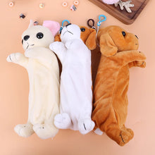 Load image into Gallery viewer, Pencil Case Cartoon Plush Dog Puppy School office supplies Pencil Bags For Kids