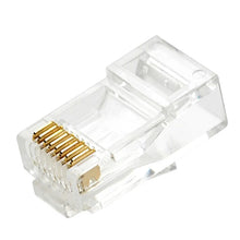 Load image into Gallery viewer, Cat5e UTP 8P8C RJ45 Connectors Gold Plated Highly Transparent 30pieces Network Cable Unshielded Module Plug