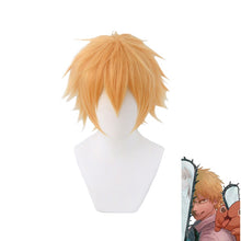 Load image into Gallery viewer, Chainsaw Man Denji Wig Cosplay Costume Golden Short Heat Resistant Synthetic Hair Halloween