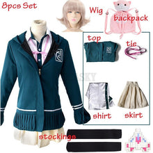 Load image into Gallery viewer, Chiaki Nanami Cosplay Costume Danganronpa 2 Cosplay School Uniform Japanese wig backpack Halloween Costume For Women Girls