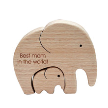 Load image into Gallery viewer, Children Bedroom Cute Wood Elephant Statue Ornament for Furniture Decor Toy Elephant Family Decoration Crafts