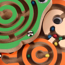 Load image into Gallery viewer, Children Magnetic Maze Toy Wooden Puzzle Game Toy Kids Early Educational Brain Teaser Wooden Toy Intellectual Jigsaw Board