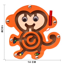 Load image into Gallery viewer, Children Magnetic Maze Toy Wooden Puzzle Game Toy Kids Early Educational Brain Teaser Wooden Toy Intellectual Jigsaw Board