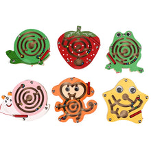 Load image into Gallery viewer, Children Magnetic Maze Toy Wooden Puzzle Game Toy Kids Early Educational Brain Teaser Wooden Toy Intellectual Jigsaw Board