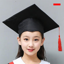Load image into Gallery viewer, Children's Graduation Hat Costume Accessory Doctoral Cap with Red Tassel for Kids