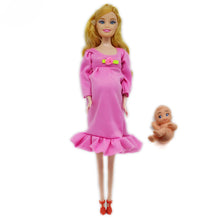 Load image into Gallery viewer, Childrens Toys Dolls 1pcs Educational Real Pregnant Doll Suit Mom Doll Have a Baby in her Tummy for Barbies Doll Child Toy