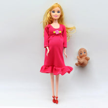 Load image into Gallery viewer, Childrens Toys Dolls 1pcs Educational Real Pregnant Doll Suit Mom Doll Have a Baby in her Tummy for Barbies Doll Child Toy