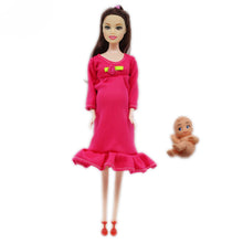 Load image into Gallery viewer, Childrens Toys Dolls 1pcs Educational Real Pregnant Doll Suit Mom Doll Have a Baby in her Tummy for Barbies Doll Child Toy