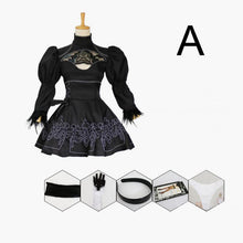 Load image into Gallery viewer, Nier Automata Yorha 2B Cosplay Suit Anime Women Outfit Disguise Costume Set Fancy Halloween Girls Party Black Dress