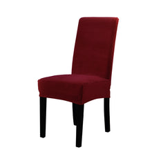 Load image into Gallery viewer, Plush Thick Chair Cover Washable Elastic Winter Warm Velvet Chair Protector Case Kitchen Restaurant housse de chaise