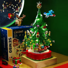 Load image into Gallery viewer, Christmas City Street View Train Building Blocks Christmas Winter Village Merry House Claus Bricks Toys Kids Christmas Gifts
