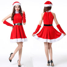 Load image into Gallery viewer, Christmas Costume Sexy Women Split Cosplay White Velvet Fleece Shawls Deep Shiny Leotard Snow Maiden Outfit Year's Dress
