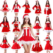 Load image into Gallery viewer, Christmas Dress Sexy Women Santa Claus Costume Fancy Dress Sexy Cosplay Costume Party Dress Red Velvet Dresses