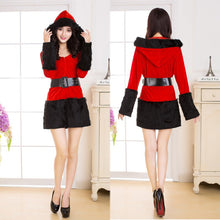 Load image into Gallery viewer, Christmas Dress Sexy Women Santa Claus Costume Fancy Dress Sexy Cosplay Costume Party Dress Red Velvet Dresses
