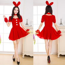 Load image into Gallery viewer, Christmas Dress Sexy Women Santa Claus Costume Fancy Dress Sexy Cosplay Costume Party Dress Red Velvet Dresses
