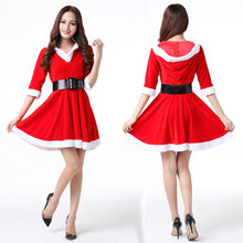 Load image into Gallery viewer, Christmas Dress Sexy Women Santa Claus Costume Fancy Dress Sexy Cosplay Costume Party Dress Red Velvet Dresses