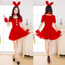 Load image into Gallery viewer, Christmas Dress Sexy Women Santa Claus Costume Fancy Dress Sexy Cosplay Costume Party Dress Red Velvet Dresses