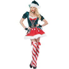 Load image into Gallery viewer, Christmas Green Elf Costume Adult Women's Christmas Party Cosplay Christmas Tree Costume