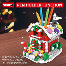 Load image into Gallery viewer, Christmas Tree Santa Claus Reindeer Xmas Stocking House Tower Building Blocks City Winter House Christmas Car Model Toys Gifts