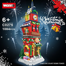 Load image into Gallery viewer, Christmas Tree Santa Claus Reindeer Xmas Stocking House Tower Building Blocks City Winter House Christmas Car Model Toys Gifts