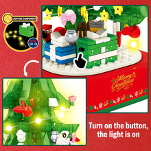 Load image into Gallery viewer, City Christmas Tree Rotating Music Box Building Blocks Friends Santa Claus LED Light Shining Xmas Bricks Toys For Children Girls