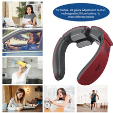 Load image into Gallery viewer, CkeyiN Electric Low Frequency Shoulder Neck Massager TENS Pulse Smart Timing Relax Massage Physiotherapy Machine Relieve Fatigue