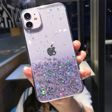 Load image into Gallery viewer, Clear Glitter Phone Case For iPhone 12 Pro 11 Pro Max XS Max XR X 7 8 Plus 12 Mini SE 2020 Cute Gradient Rainbow Sequins Coque