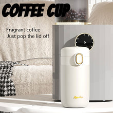 Load image into Gallery viewer, Coffee Thermal Mug 304 Stainless Steel Vacuum Thermos Cold Drink Hot Drink Small-capacity Portable Bouncing Cup Lid Thermo Cup