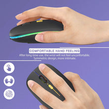Load image into Gallery viewer, Colorful Backlit Silent Mute Mosue Rechargeable Wireless Mouse Computer Accessories for Home /Office / Games