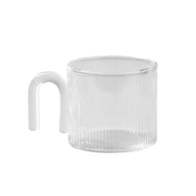 Load image into Gallery viewer, Colorful Handle Ripple Coffee Cup Heat resistance Glass Mug Milk Tea Office Cups Drinkware Birthday Gift coffee mugs