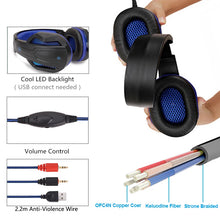 Load image into Gallery viewer, Wired Headphones With Microphone Headset gamer PC Headphone Headband Stereo Game Earphone For PS4/XBOX/Phone