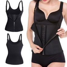 Load image into Gallery viewer, Corset for Women Court Gothic Clothing Adjustable Three-Breasted Zip-Up Body Shaper Belt Fashion Underbust Corsets