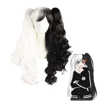 Load image into Gallery viewer, Cos Gift Dangan Ronpa Monokuma Women Long White Black Wig Danganronpa: Trigger Happy Havoc Cosplay Long Wig Hair Syntheti