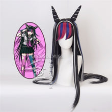 Load image into Gallery viewer, Cos Gift Dangan Ronpa Monokuma Women Long White Black Wig Danganronpa: Trigger Happy Havoc Cosplay Long Wig Hair Syntheti