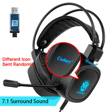 Load image into Gallery viewer, Gaming Headset 7.1 Virtual 3.5mm Wired Earphones RGB Light Game Headphones Noise Cancelling with Microphone for Laptop PS4 Gamer