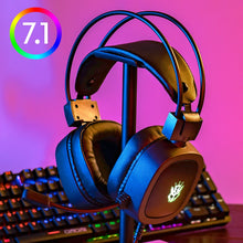Load image into Gallery viewer, Gaming Headset 7.1 Virtual 3.5mm Wired Earphones RGB Light Game Headphones Noise Cancelling with Microphone for Laptop PS4 Gamer
