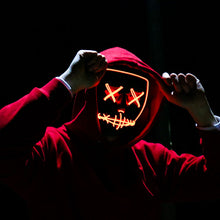 Load image into Gallery viewer, Cosmask Halloween Neon Mask Led Mask Masque Masquerade Party Masks Light Glow In The Dark Funny Masks Cosplay Costume Supplies