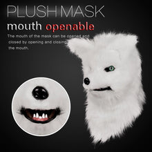 Load image into Gallery viewer, Cosmask Movable Mouth Fox Head Mask Animal Panda Tiger Husky Orangutan Artificial Fur for Halloween Costumes Party