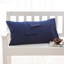 Load image into Gallery viewer, Cotton Pillowcase Solid Color Pillow Case Bedding Black Pillow Cover Envelope Custom Pillow Case Cover 40x60 40x70 50x70