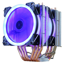 Load image into Gallery viewer, Cooling Fan CPU Cooler 6 Heat-Pipes Dual-Tower Cooling 9cm RGB Fan LED Fan Support 3 Fans
