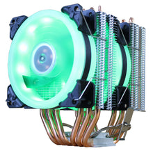 Load image into Gallery viewer, Cooling Fan CPU Cooler 6 Heat-Pipes Dual-Tower Cooling 9cm RGB Fan LED Fan Support 3 Fans