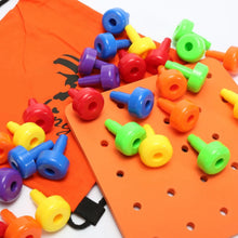 Load image into Gallery viewer, Creative Kids Early Learning Nail Building Block Stacking Peg Board Set Toddlers Kids Educational Toys for Children Gifts