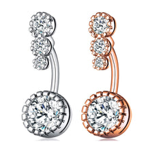 Load image into Gallery viewer, Crystal Belly Button Rings Navel Ring Zircon Drop Dangle Body Belly Piercing Jewelry for Women Beach Belly Navel Rings