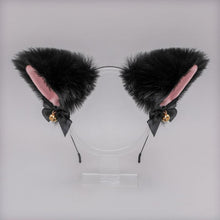 Load image into Gallery viewer, Cute Beautiful Women Girls Cat Ear Headband Necklace Anime Party Cosplay Costume Bell Plush Headwear Headband Hair Accessories