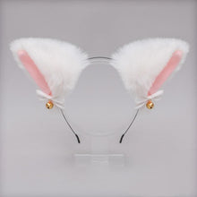 Load image into Gallery viewer, Cute Beautiful Women Girls Cat Ear Headband Necklace Anime Party Cosplay Costume Bell Plush Headwear Headband Hair Accessories