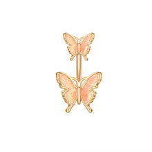 Load image into Gallery viewer, Cute Butterfly Flower Steel Navel Piercing Shinny Dance Belly Rings Body Piercing Jewelry 14G Belly Button Ring for Women Girls
